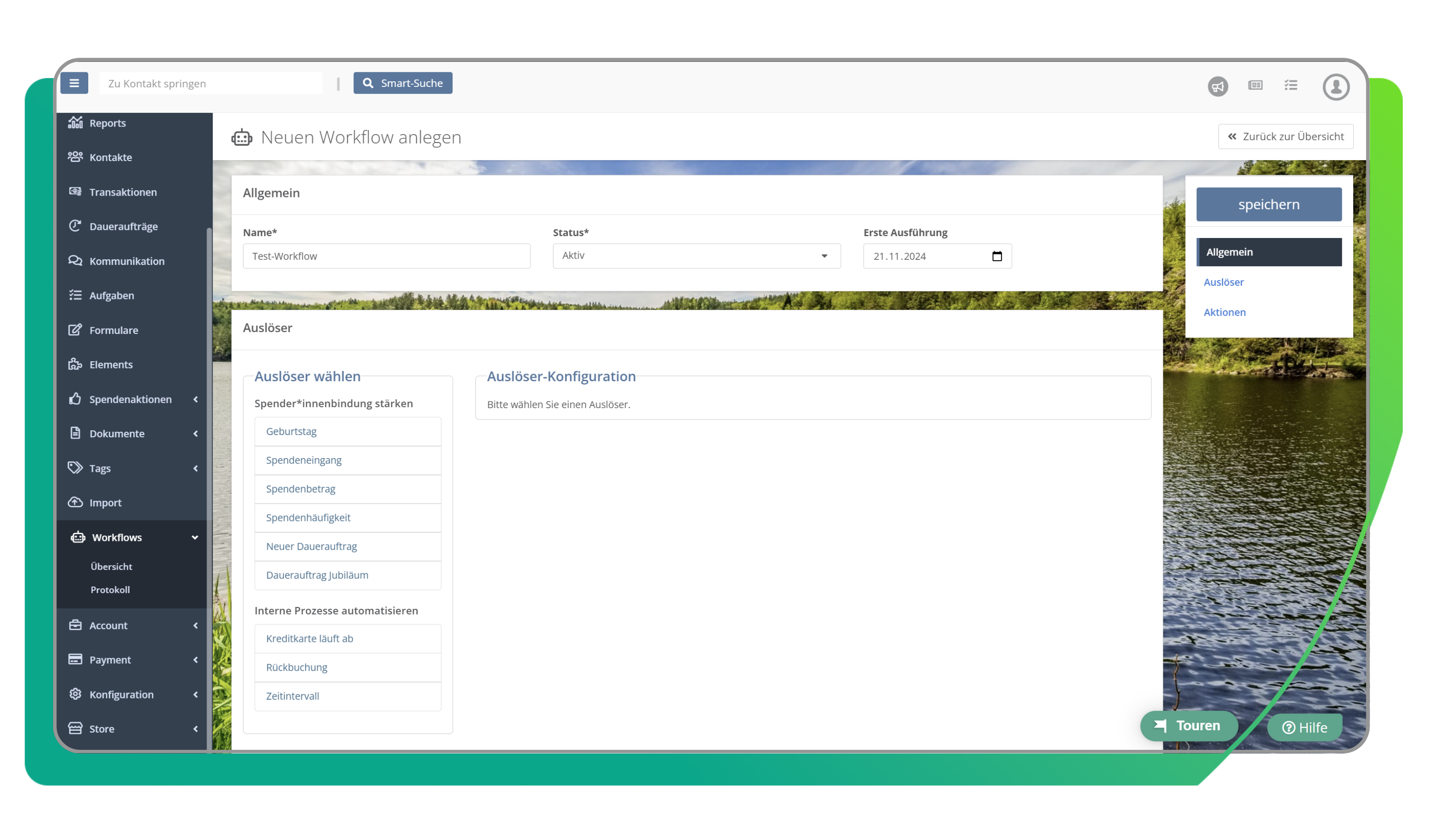 Auslöser Workflow