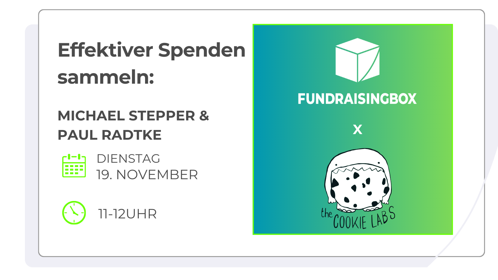 Bild zur Übersicht Anmeldung Webinar "Effektiver Spenden sammeln"